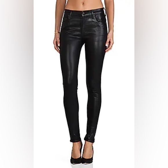 Citizens Of Humanity Rocket Ankle High Rise Waxed Skinny Jeans